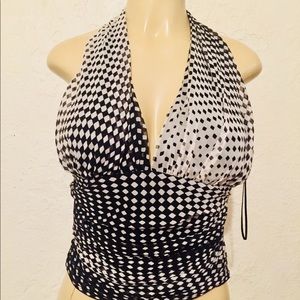 JS Collections silk halter top * blouse* shirt *